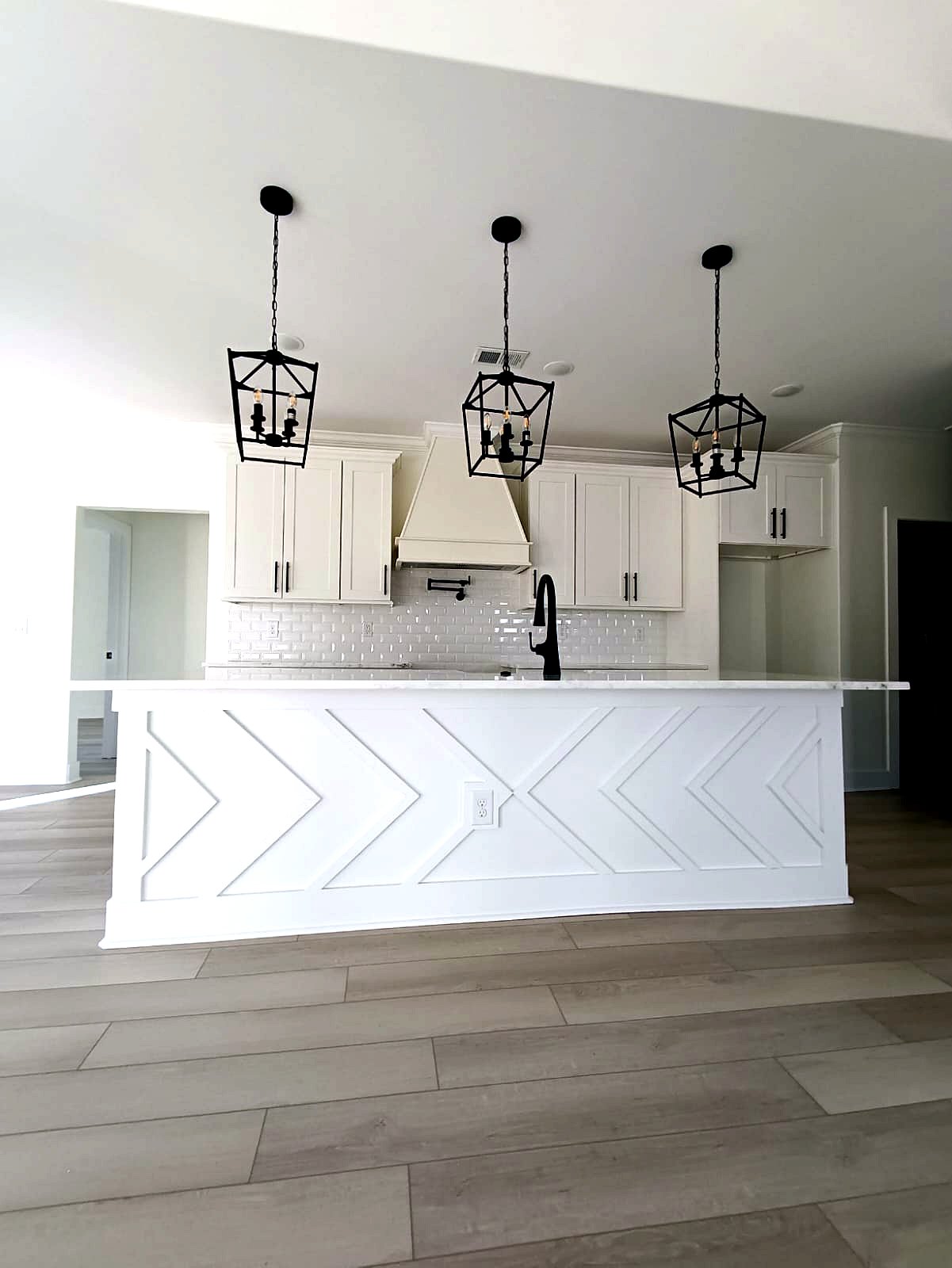 Custom crown moulding and elegant fireplace wood trim installation in South Carolina