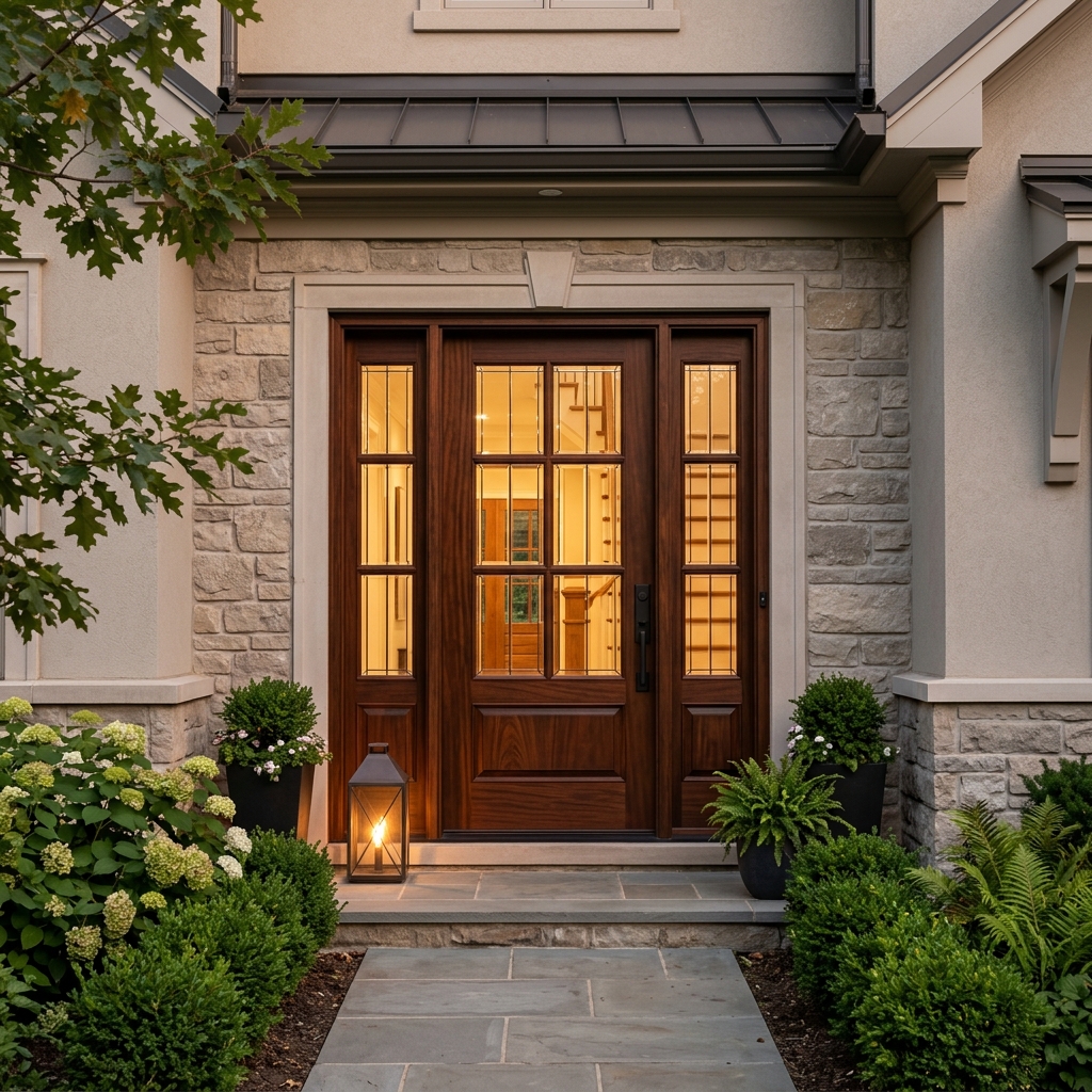 Premium mahogany front entry door